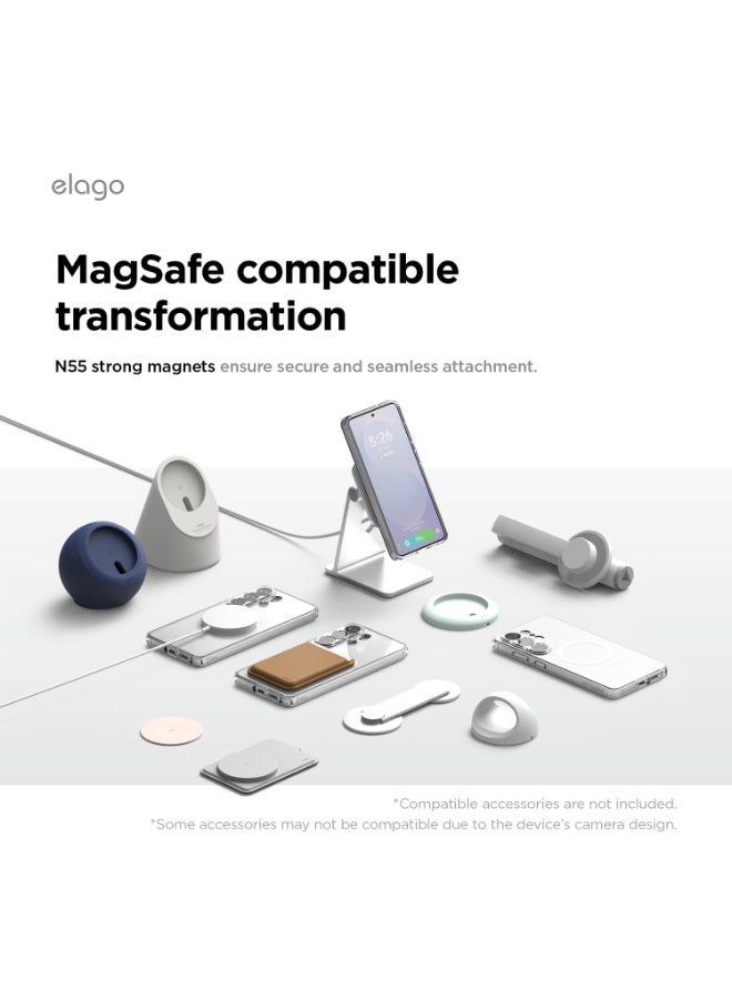 Elago Magnetic Hybrid for Samsung Galaxy S26 ULTRA (2026) case cover [MagSafe Compatible] with Dual-Material Protection - Transparent - Image 3