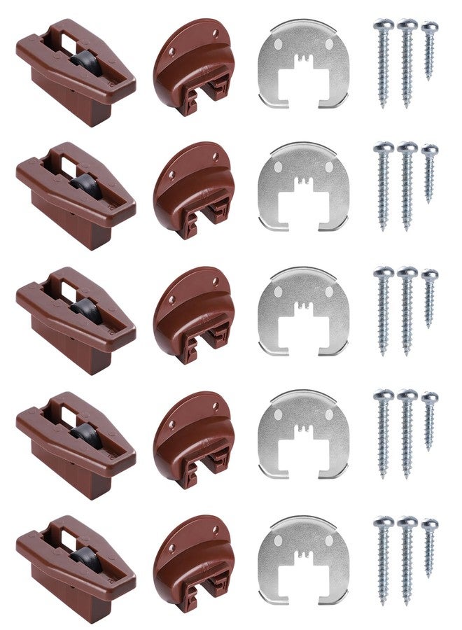 ChenYu for Kenlin Rite-Trak II Drawer Slides Replacement 5 Sets of Rite Track 2 Drawer Repair Parts for Dresser and Nightstand Drawers - 168 Track Guides (5) - Image 1