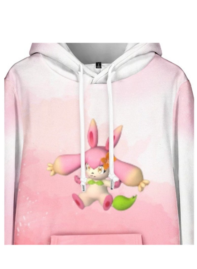 Palworld Phantom Beast Palu Animation Printed Hooded Sweatshirt for Adults and Children - Image 2