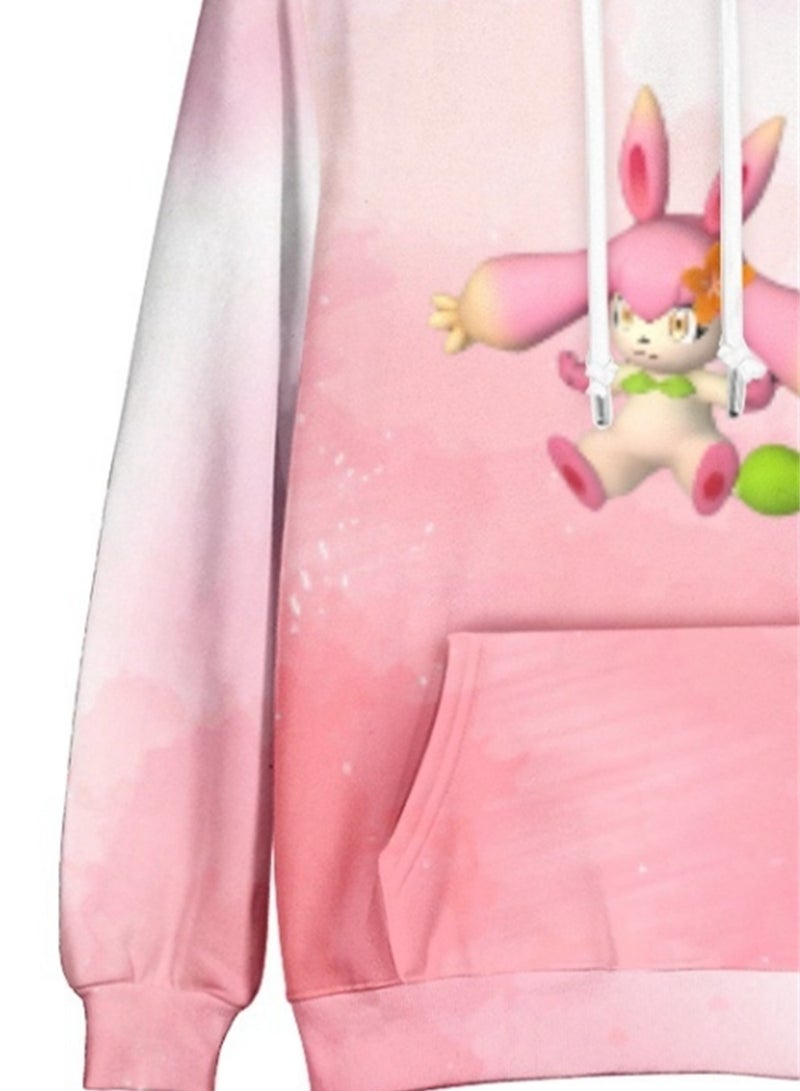 Palworld Phantom Beast Palu Animation Printed Hooded Sweatshirt for Adults and Children - Image 4
