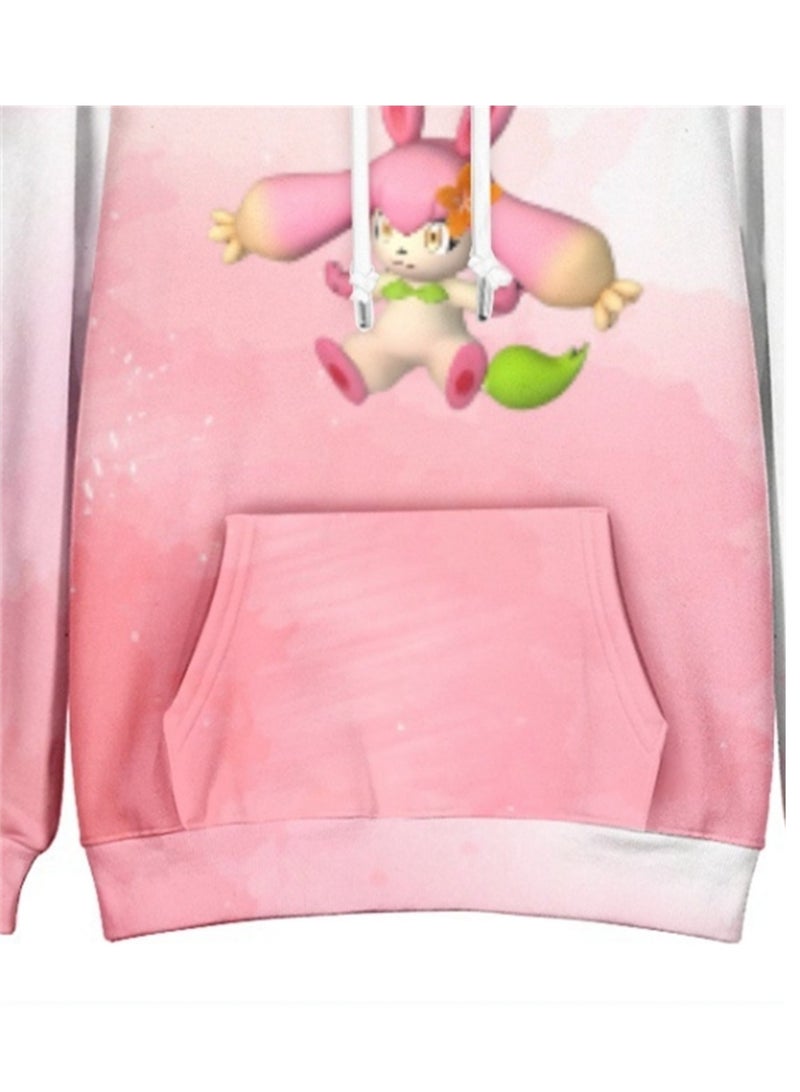 Palworld Phantom Beast Palu Animation Printed Hooded Sweatshirt for Adults and Children - Image 3