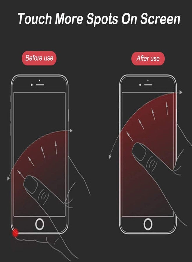 DaKuan 3 Packs Skull Shape Phone Ring Holder in 3 Colors, DaKuan 180° Adjustable Metal Stand Finger Grip Kickstand (Black, White, Red) - Image 4