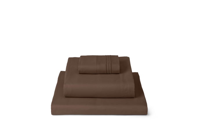 TWIN SHEETS SET 3 PC ICONIC COLLECTION BEDDING HOTEL LUXURY EXTRA SOFT COOLING BED SHEETS WRINKLE FADE STAIN RESISTANT TWIN BROWN