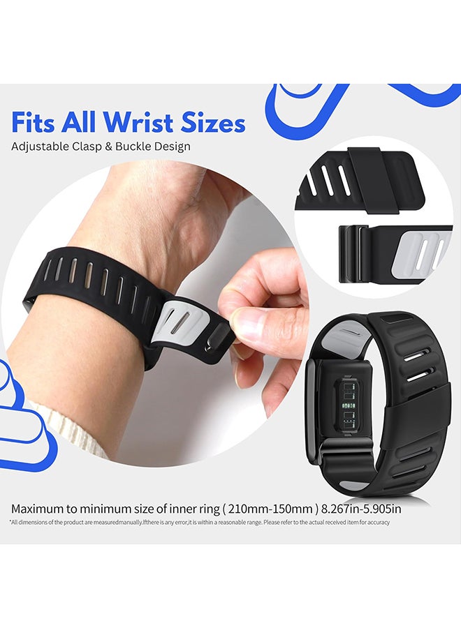 O Ozone Comfort Durable Silicone Wristband Compatible with WHOOP 4.0 Band, Soft Silicone Sports Loop Strap with U Shaped Connector for Men & Women - Starlight - Image 4
