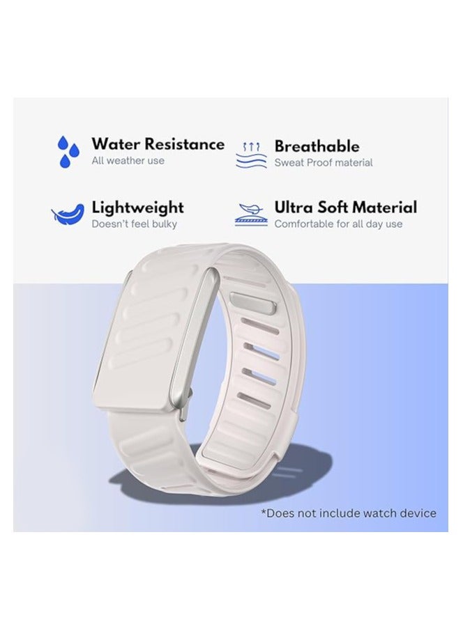 O Ozone Comfort Durable Silicone Wristband Compatible with WHOOP 4.0 Band, Soft Silicone Sports Loop Strap with U Shaped Connector for Men & Women - Starlight - Image 2