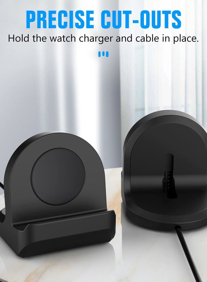 MoKo Charger Stand Compatible with Samsung Galaxy Watch Ultra/Watch 7 6 5 40mm 44mm/Watch 6 Classic 43mm 47mm/Watch 5 Pro, Silicone Charging Stand Dock Station Holder with Non-slip Base, Black - Image 5