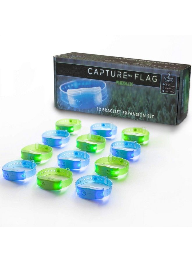 STARLUX GAMES Capture The Flag Redux: Glowinthedark Bracelet Expansion Set ; Add Up To 12 Additional Players ; Light Up Wearable Watch Bands ; For Glow In The Dark Games - Image 1