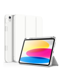 Jetech Case for iPad 10 10.9 Inch 2022 Model 10th Generation with Pencil Holder Slim Tablet Cover with Soft TPU Back Auto Wake Sleep White  - Image 1