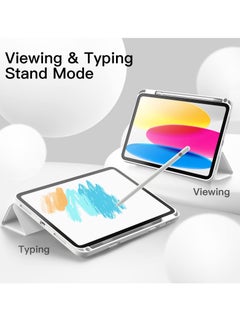 Jetech Case for iPad 10 10.9 Inch 2022 Model 10th Generation with Pencil Holder Slim Tablet Cover with Soft TPU Back Auto Wake Sleep White  - Image 5