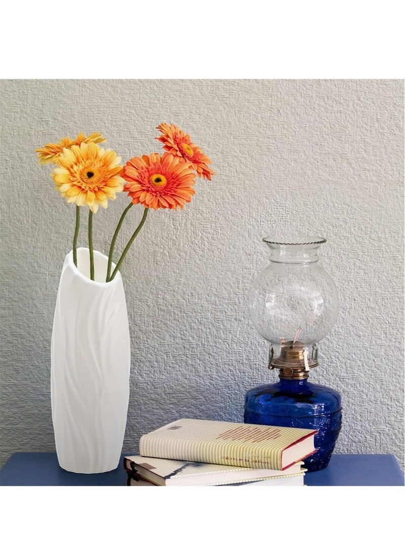 Captaintech Composite Plastic Flower Vase, 10 Pack Small Tall White Floral Vase, Unbreakable Floral Vase Home Decor Centerpieces, Plastic Floral Bud Vase for Wedding Dinner Table Party Living Room Decor - Image 2