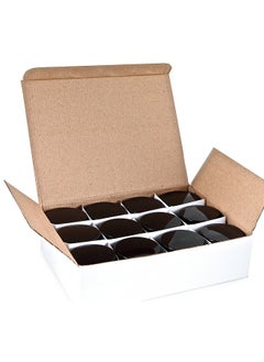 Vivaplex Vivaplex, 12, Clear, 2 oz, Round Glass Jars, with Inner Liners and black Lids  - Image 4