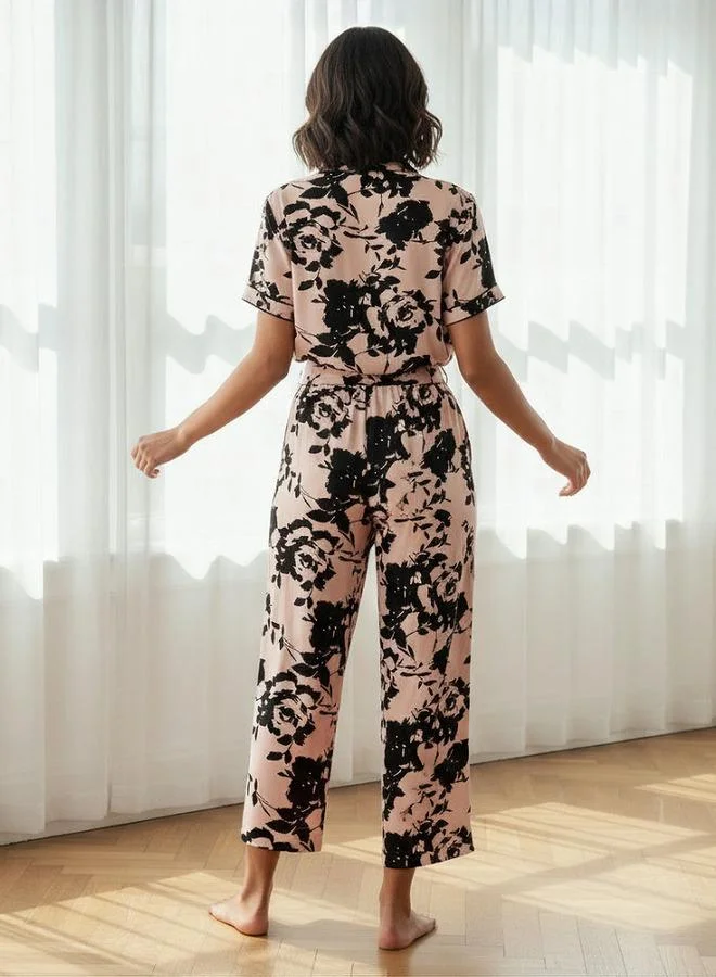 Aadaraya  Aadaraya Pyjama Set Button-Down Shirt & Trousers for Women | Best Price UAE