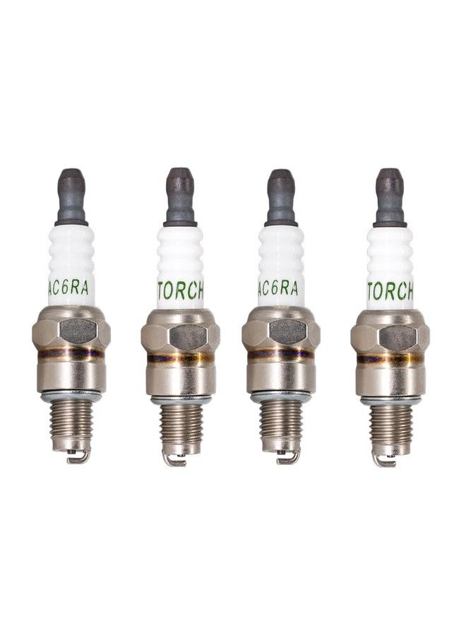 TORCH 4pcs Spark Plug AC6RA Replace for NGK CMR6A/1223 Spark Plug, for Champion 978/RY4C RY4CT10, for Autolite 4194 Spark Plug, for Brisk 3158 SR15C, OEM - Image 1