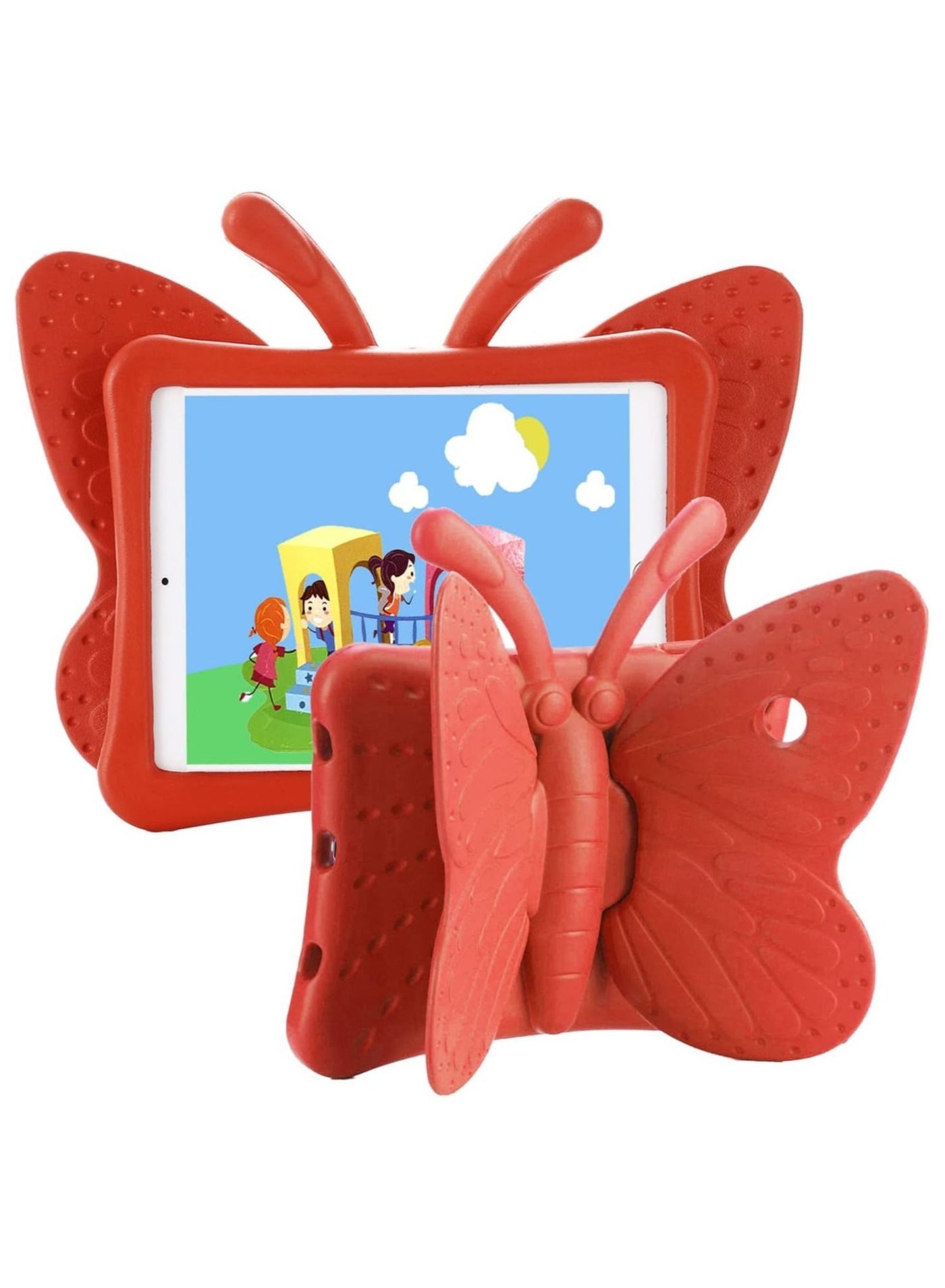 iPad case for Kids, 3D Cartoon Butterfly Non-Toxic EVA Light Weight Kid Proof Shockproof case with Kickstand for ipad 5/ ipad 6 /ipad pro 9.7/ New iPad 2017 case