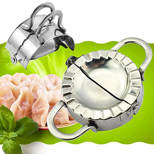 AOEKBOH Dumpling Maker - Dumpling Press/Stainless Steel Empanada Press/Pie Ravioli Dumpling Wrappers Mold Kitchen Accessories (9.5cm/3.74" Large) - Image 3