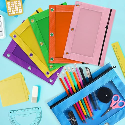 Gloween Pencil Pouch for 3 Ring Binder, 80 Pack Zipper Pencil Pouches/Case in Assorted Color, Durable Binder Pencil Pouch/Bag for Office School Supplies (10 Colors) - Image 5