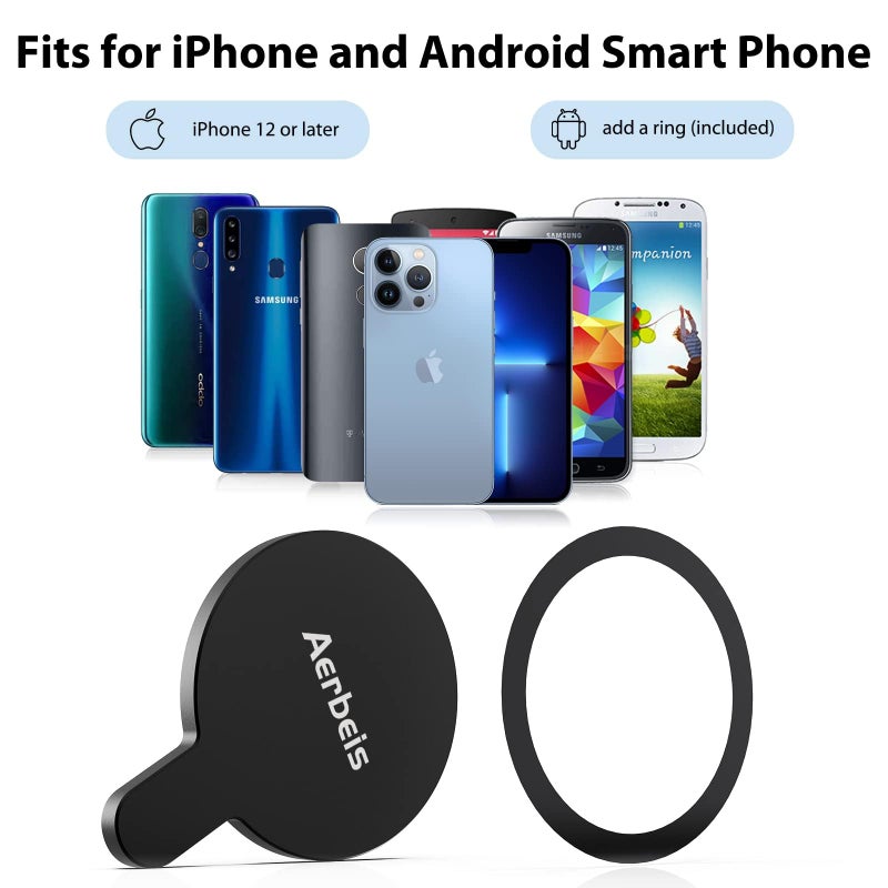 Aerbeis حامل هاتف مغناطيسي Aerbeis OM لجهاز DJI Osmo Mobile 8/7P/OM 7/OM 6/SE/OM 5/OM 4 SE/OM 4 Magsafe مع محول سريع الإطلاق ومشبك مغناطيسي، للتثبيت لتصوير الفيديو والصور، ملحقات جيمبال هاتف DJI - Image 5