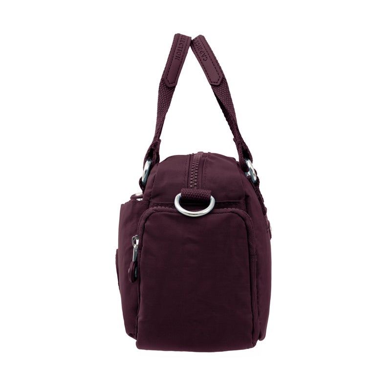 CAPRICE COLLECTION Unisex Mini Crossbody Bag – Burgundy, Water-Resistant Nylon, Lightweight, 3.5L - Image 3