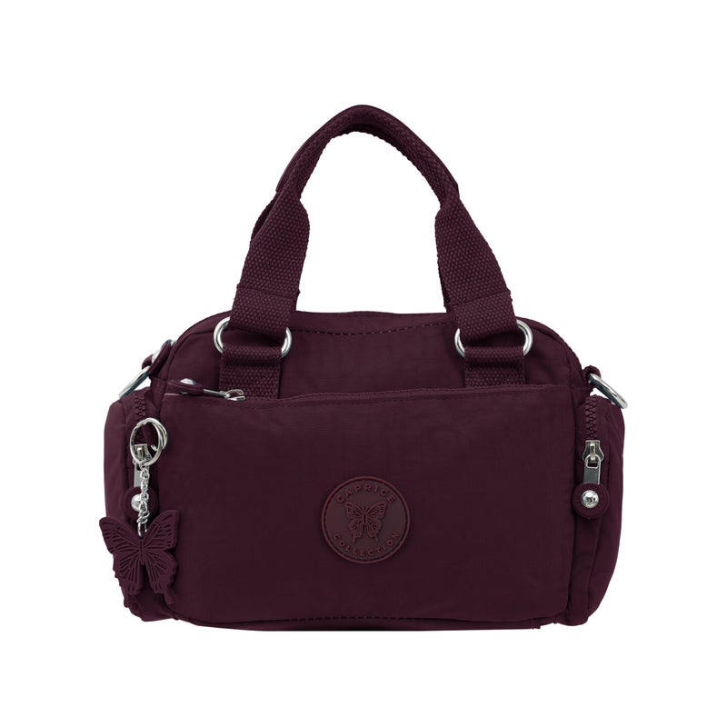 CAPRICE COLLECTION Unisex Mini Crossbody Bag – Burgundy, Water-Resistant Nylon, Lightweight, 3.5L - Image 1