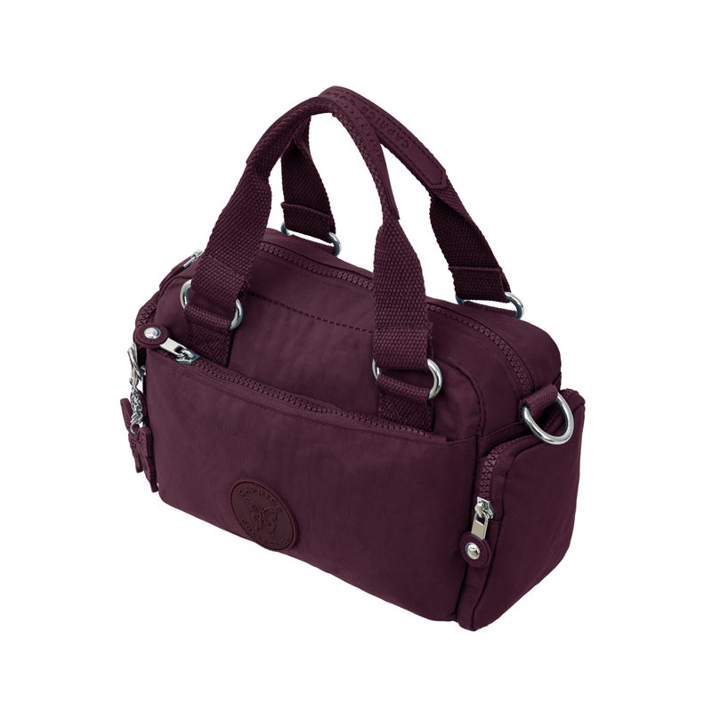CAPRICE COLLECTION Unisex Mini Crossbody Bag – Burgundy, Water-Resistant Nylon, Lightweight, 3.5L - Image 5