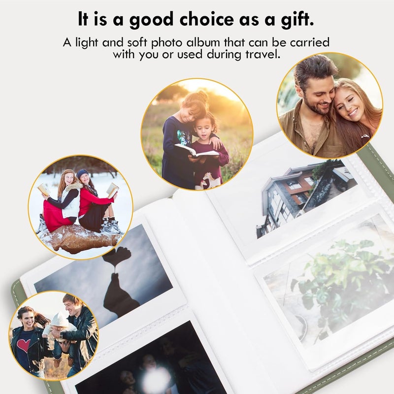 Rieibi Photo Album for Fujifilm Instax Wide210Wide300Wide400 Camera 34x43 Inch Wide Film 80 Pockets PU Leather Photo Frame for Instax Wide 400 Album Album for Instax Wide series - Image 4