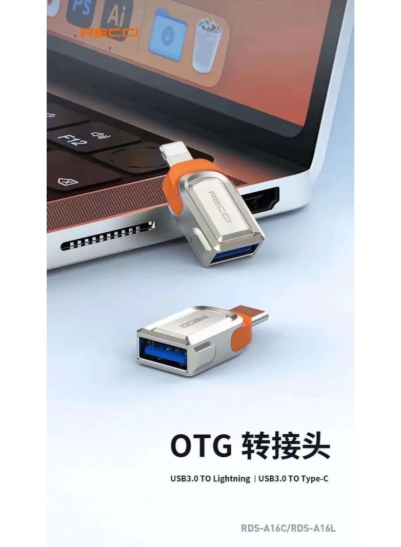 Recci Type-C OTG USB 3.0 TO Type-C RDS-A16C - Image 2