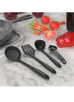 Uwals 15pcs Silicone Cooking Utensils Set , 230℃ Heat Resistant Kitchen Utensils,Turner Tongs,Spoon,Brush,Whisk,Kitchen Utensil Tools Set for Nonstick Cookware,Dishwasher Safe (BPA Free) - Black  - Image 5