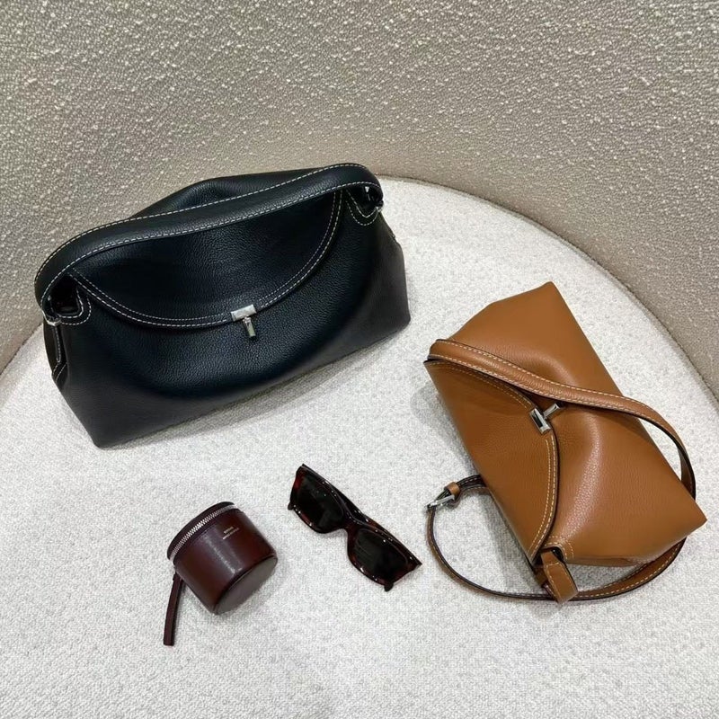 High-End Commuter Bag For Women, Frosted Suede Large-Capacity Tote Bag, Genuine Leather Texture, Simple Satchel Armpit Bag For Women - Image 5