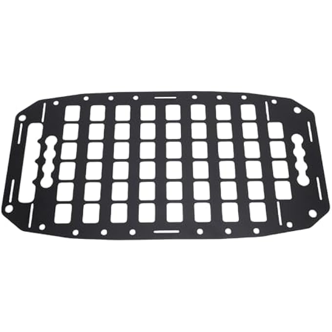 rayihni Truck Bed Molle Panel Rack, 21x10.7x0.1in Aluminum L Molle Panel Portable Cargo Storage Organizer, Ideal for Cars SUVs Pickup Van RVs - Image 2