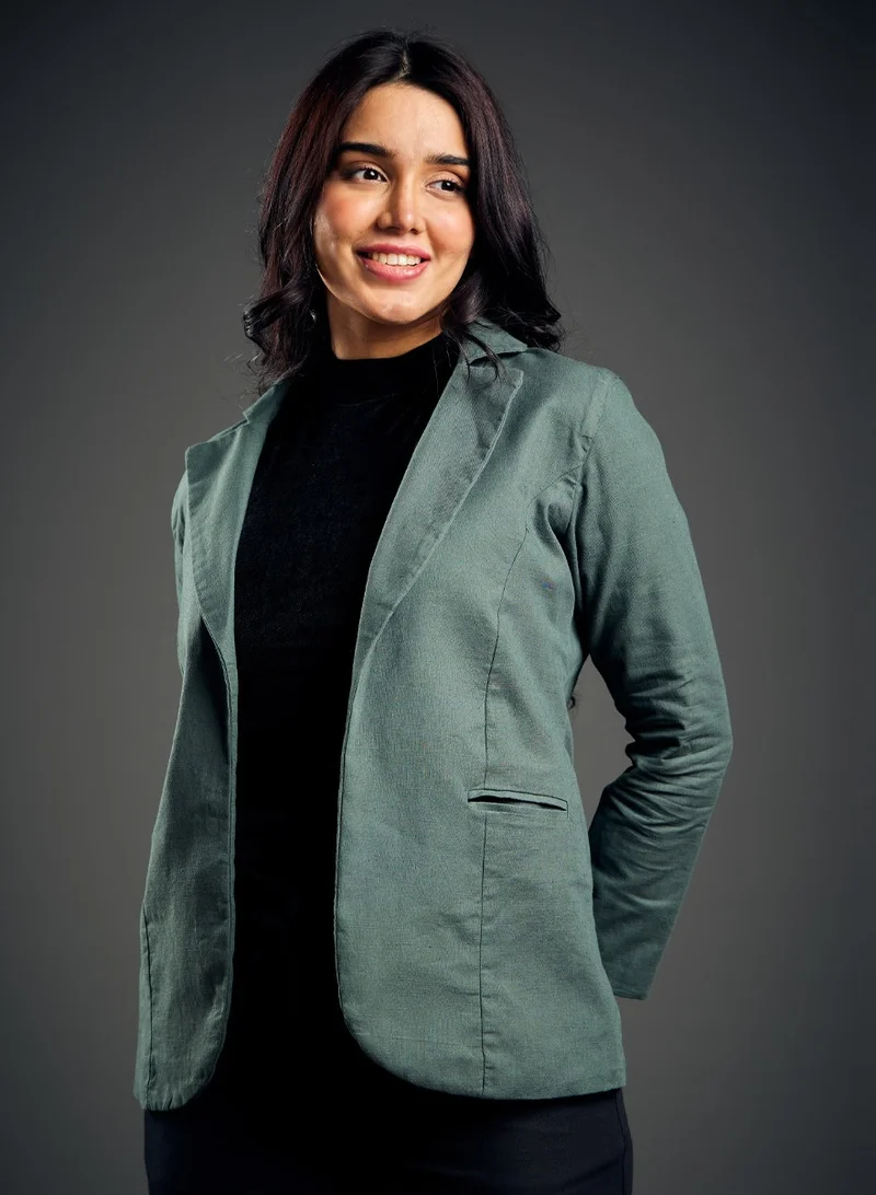 زجزاج Linen Basic Formal Jacket
