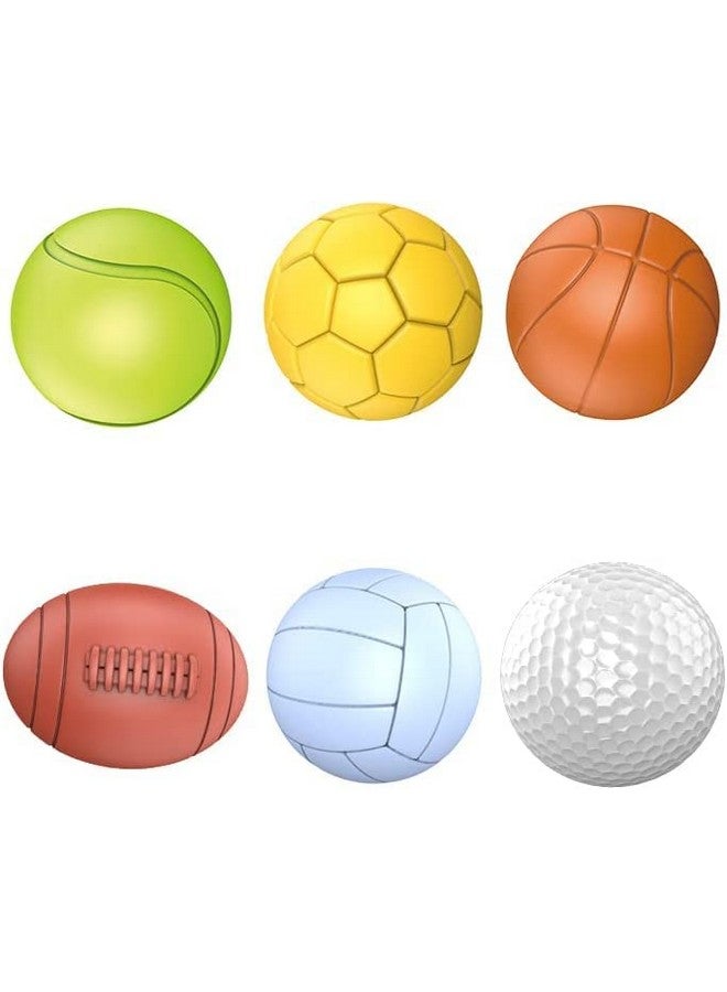 ROHSCE Baby Sensory Balls Baby Soft Rubber Balls For Toddlers 13 Montessori Baby Sensory Toys Baby Bath Toys 6 To 12 Months Kids Soccer Ball Sport & Outdoors Baby Balls 6 Rubber Balls For Kids - Image 1