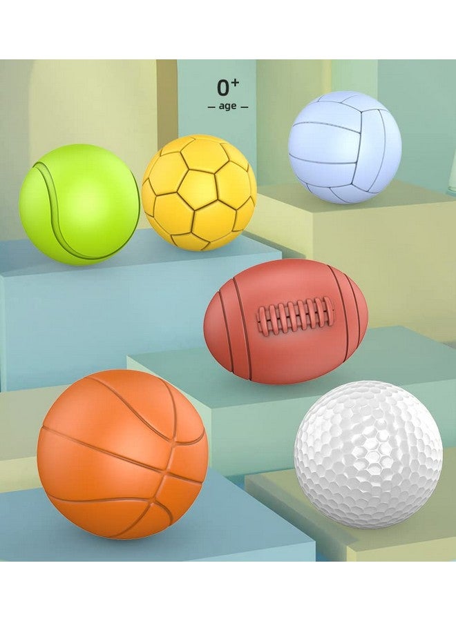 ROHSCE Baby Sensory Balls Baby Soft Rubber Balls For Toddlers 13 Montessori Baby Sensory Toys Baby Bath Toys 6 To 12 Months Kids Soccer Ball Sport & Outdoors Baby Balls 6 Rubber Balls For Kids - Image 3