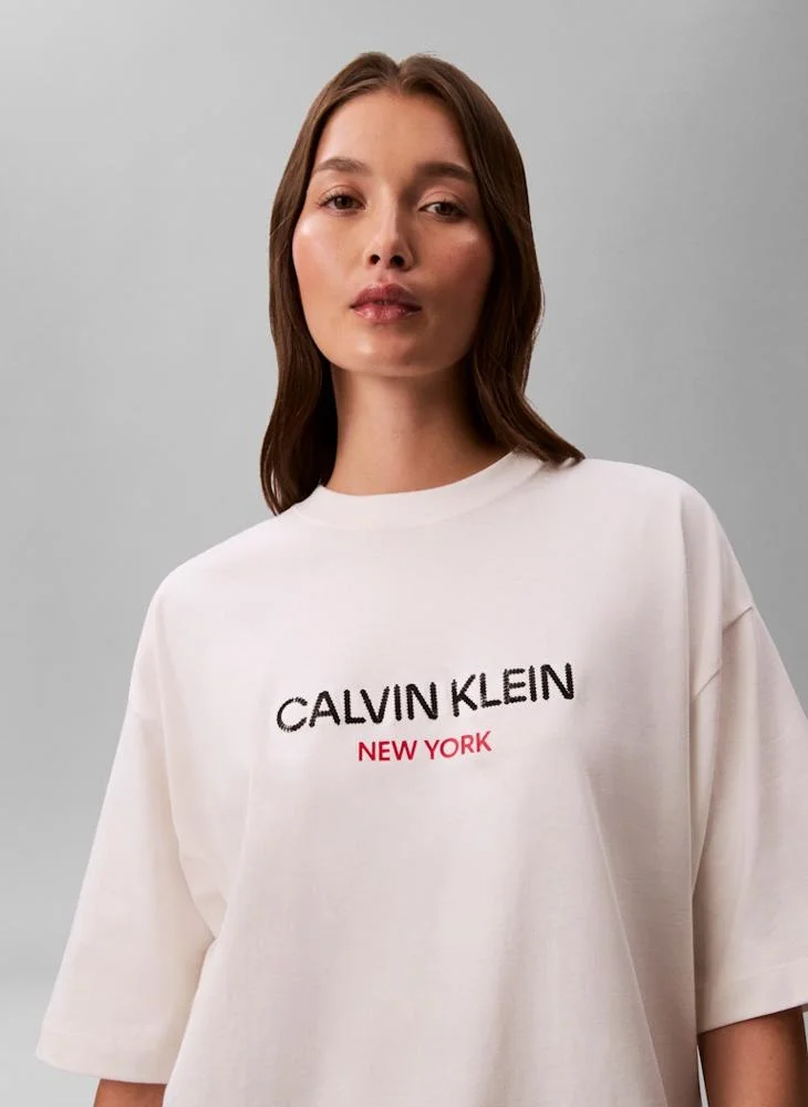 Calvin Klein Jeans  Graphic Crew Neck T-Shirt for Women | Best Price UAE