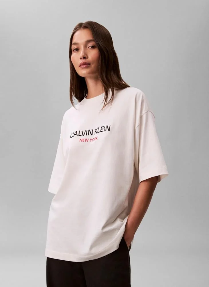 Calvin Klein Jeans  Graphic Crew Neck T-Shirt for Women | Best Price UAE