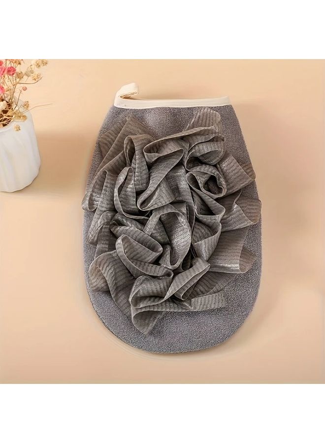 Dual Sided Exfoliating Bath Mittens Grey Gentle For Sensitive Skin Fragrance Free - Image 3