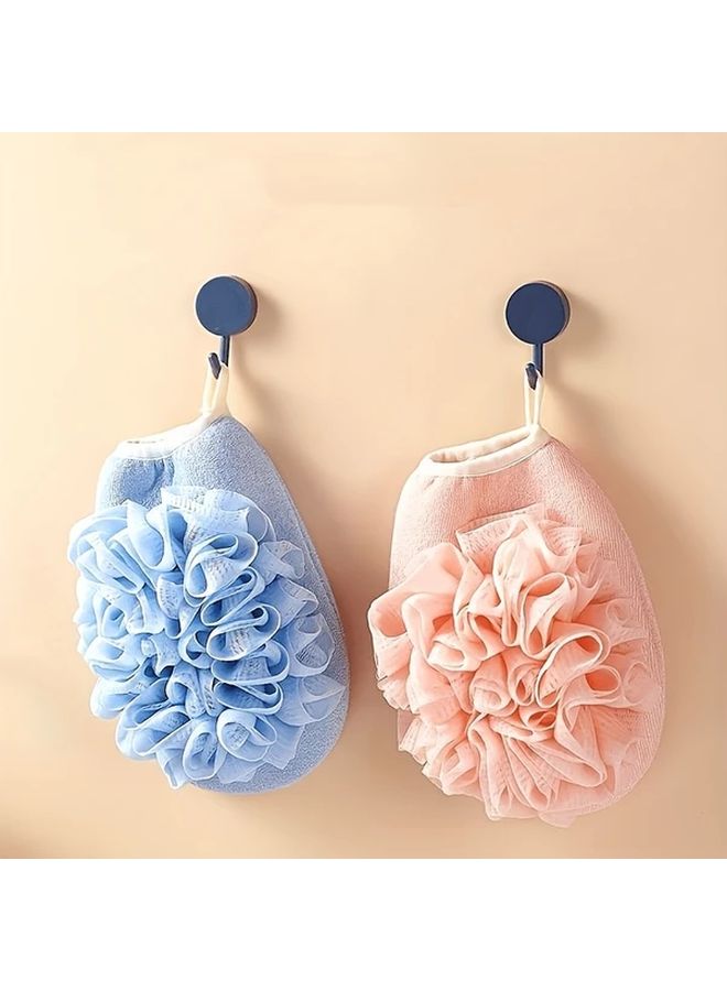 Dual Sided Exfoliating Bath Mittens Grey Gentle For Sensitive Skin Fragrance Free - Image 1