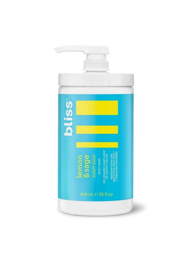 BLISS غسول الجسم رغوة صابونية ليمون وساج 32 أونصة سائلة لطيف ومرطب لبشرة ناعمة للغاية خالي من البارابين نباتي وخالي من القسوة - Image 2