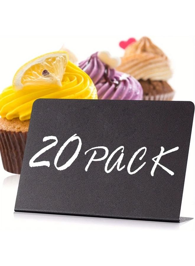 مجموعة لوحات إعلانات طباشيرية صغيرة - 20 لوحة عرض - قلمين قابلين للمسح - بطاقات أسعار طعام قابلة لإعادة الاستخدام - Image 4