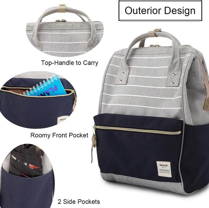 Himawari Laptop Backpack Travel Backpack With USB Charging Port Large Diaper Bag Doctor Bag School Backpack for Women&Men - Image 5