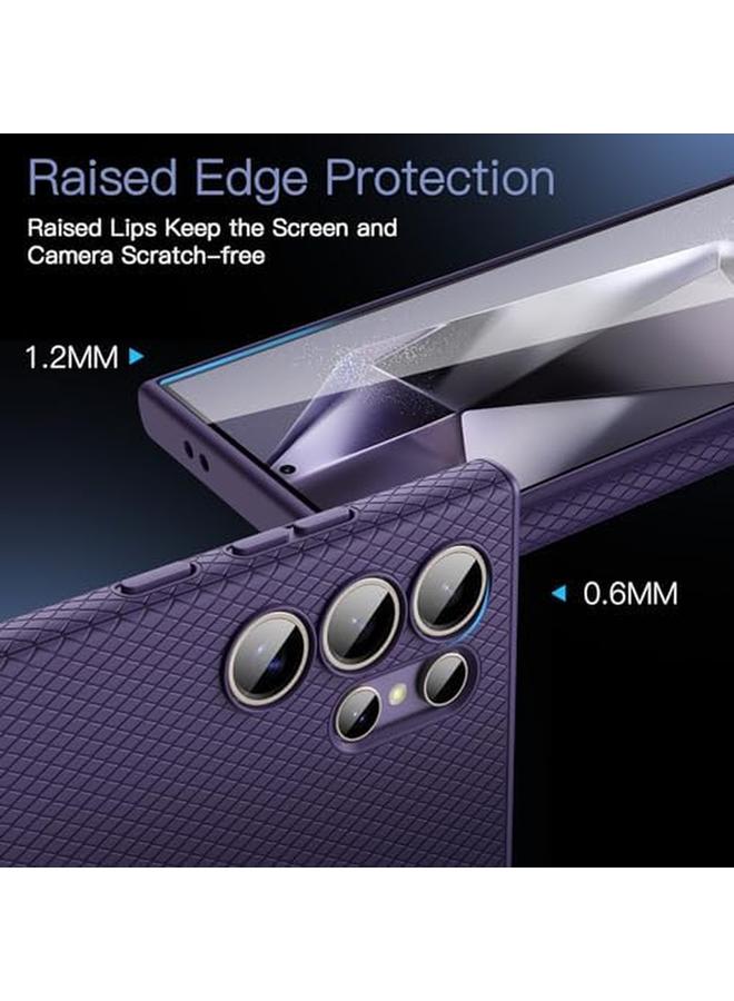 جي تيك جراب قبضة لهاتف Samsung Galaxy S24 Ultra غطاء حماية رفيع من مادة TPU الناعمة مع عدسة كاميرا حماية كاملة مقاوم للصدمات من التيتانيوم البنفسجي - Image 5