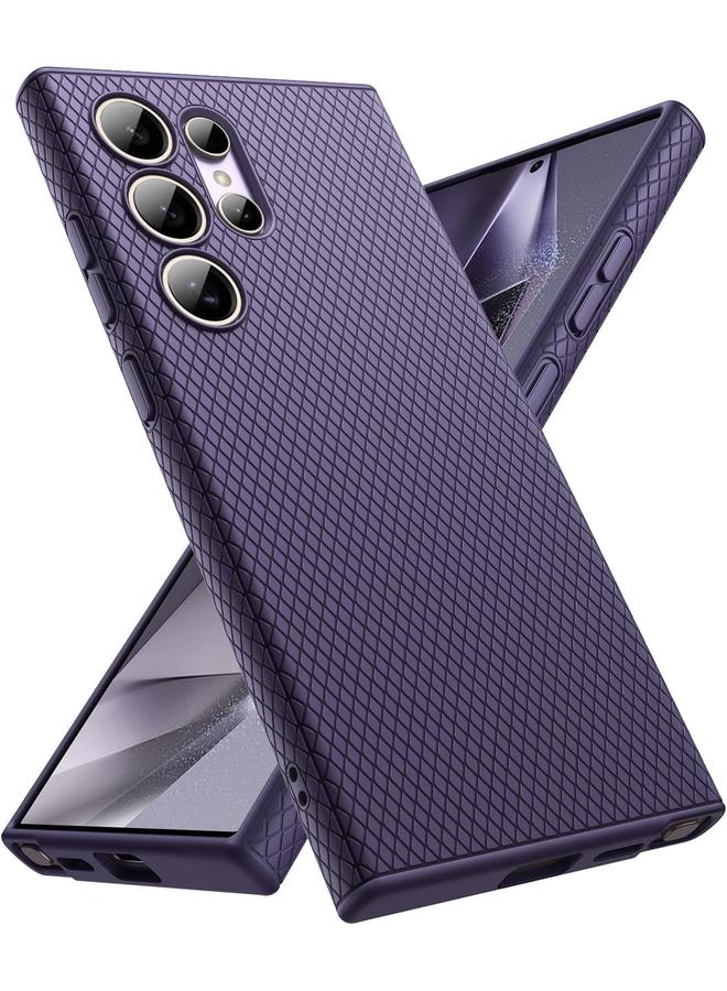 جي تيك جراب قبضة لهاتف Samsung Galaxy S24 Ultra غطاء حماية رفيع من مادة TPU الناعمة مع عدسة كاميرا حماية كاملة مقاوم للصدمات من التيتانيوم البنفسجي - Image 1