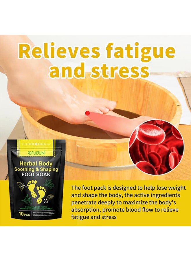 سيفودون 2 حزم 20 قطع العشبية تنظيف القدم نقع الخرز، العشبية الجسم السموم القدم نقع، القدم سبا باديكير مع ملح الحمام، كريم القدم، فرك القدم، الطبيعية العشبية تدليك القدم الخرز للرجال والنساء - Image 5
