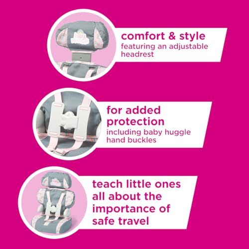 Casdon Grey Car Booster Seat. Dolls Car Booster Seat For Children Aged 3+. Suits Dolls Up To 35cm In Size - Image 5