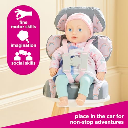 Casdon Grey Car Booster Seat. Dolls Car Booster Seat For Children Aged 3+. Suits Dolls Up To 35cm In Size - Image 4