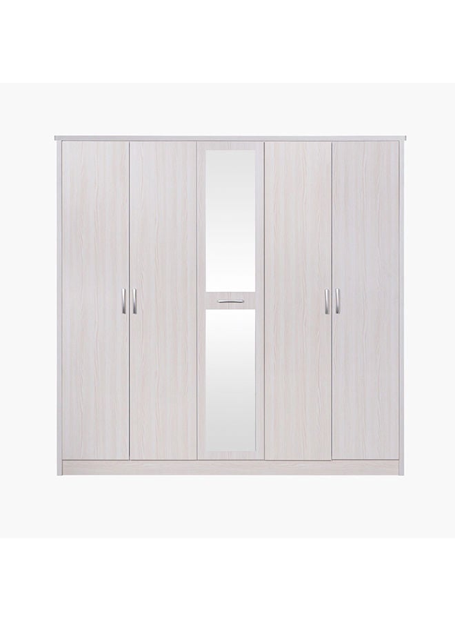 Home Box Valencia 5-Door Wardrobe With Mirror 55x208x211 cm  - Image 1