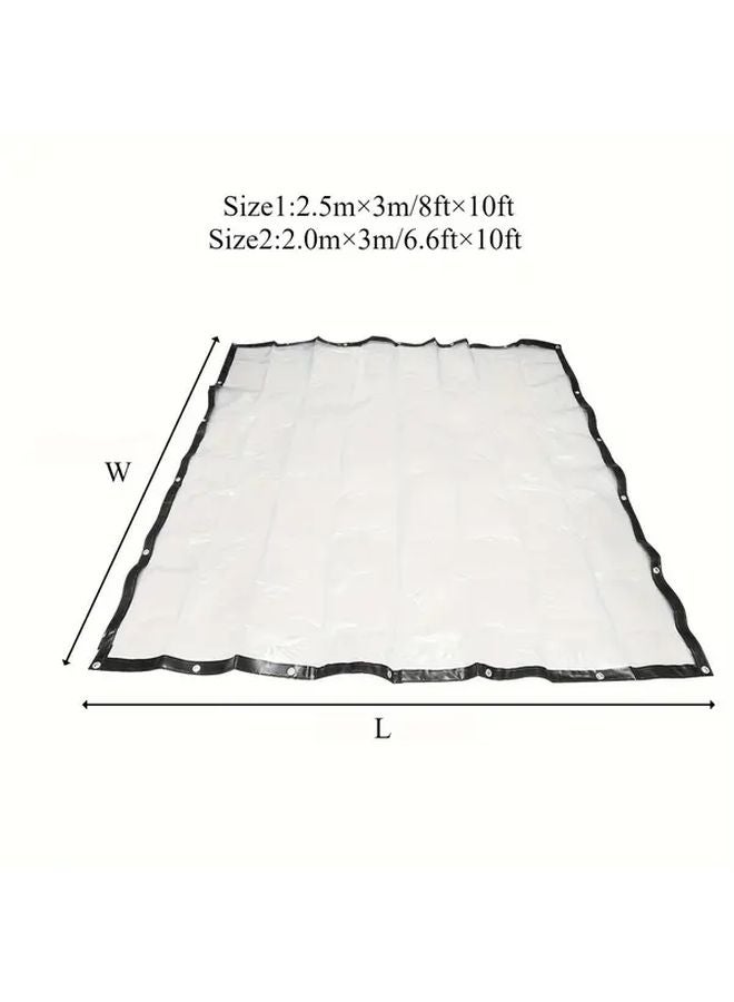 Heavy Duty PVC Tarpaulin 98.43x118.11 Inch Transparent All Weather Rainproof Cover - Image 4