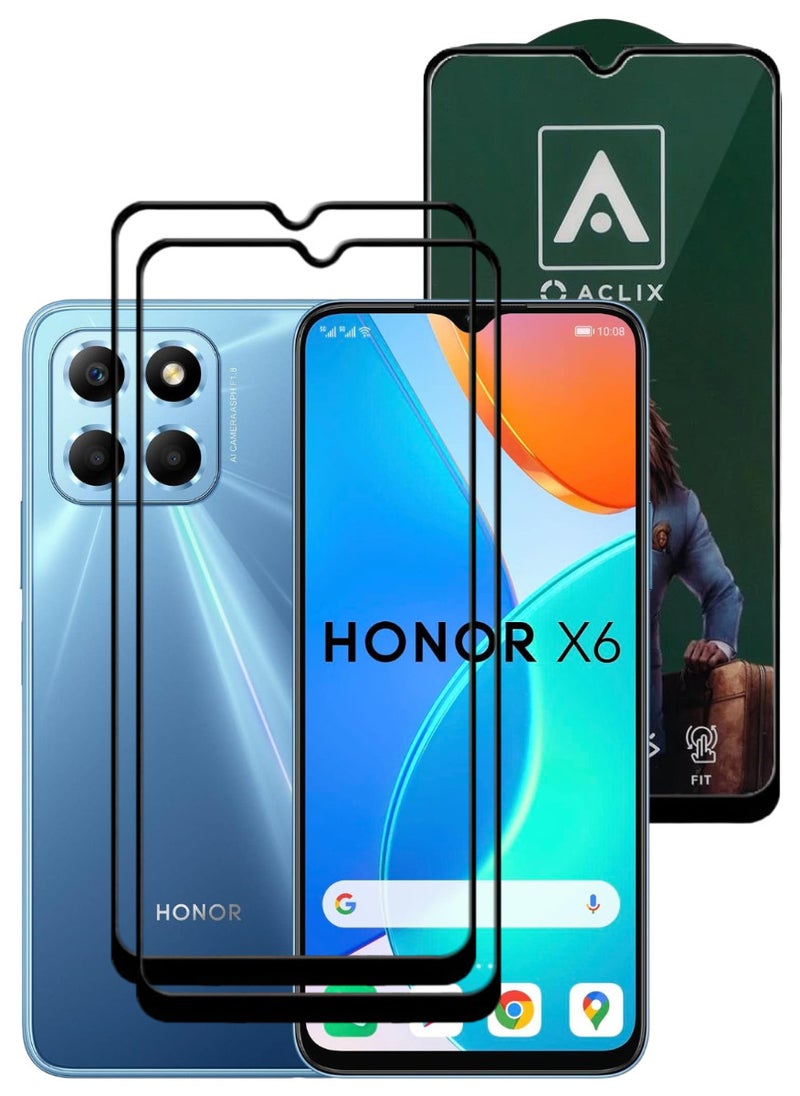 ACLIX 2 Pieces Antistatic ESD Dustproof Premium Quality High Definition Tempered Glass Screen Protector Designed For Honor X6 - Image 1