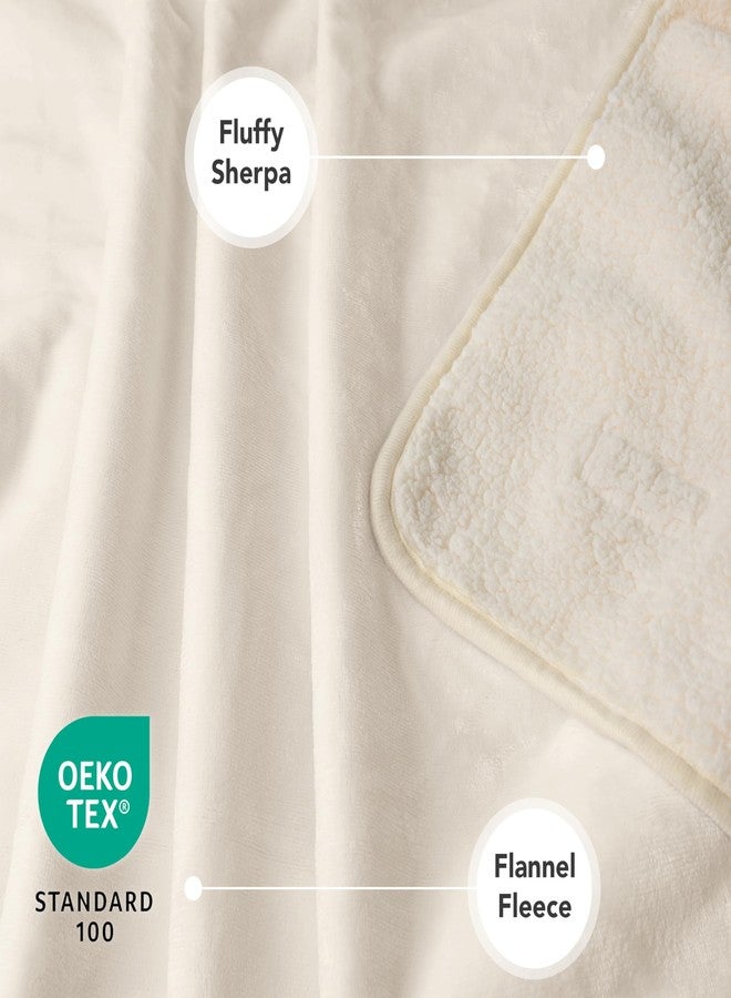 بطانية للكلاب من بيت آمي - مقاومة للبول والماء، صوف قابل للعكس، قابلة للغسل، مقاس متوسط/كبير، 29 × 40، بيج - Image 4