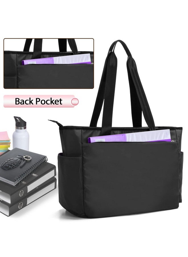 Damero Damero Teacher Bag, Teacher Utility Tote Bag with Zip Top and Padded Sleeve for up to 15.6’’ Laptop for Office, Business, Black(Upgraded)  - Image 5