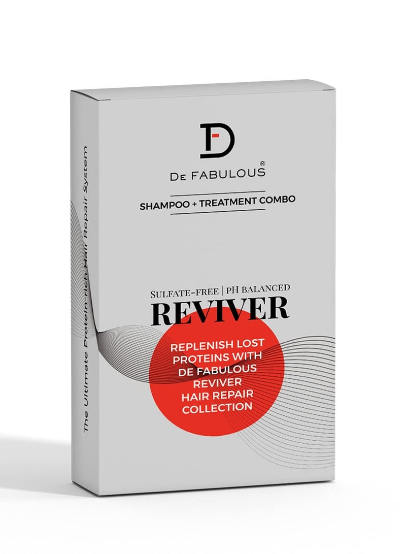 De Fabulous Reviver Shampoo Masque 75ml Travel Pack of 2 All hair types Scalp Health Sulphate Free Reviver - Image 4